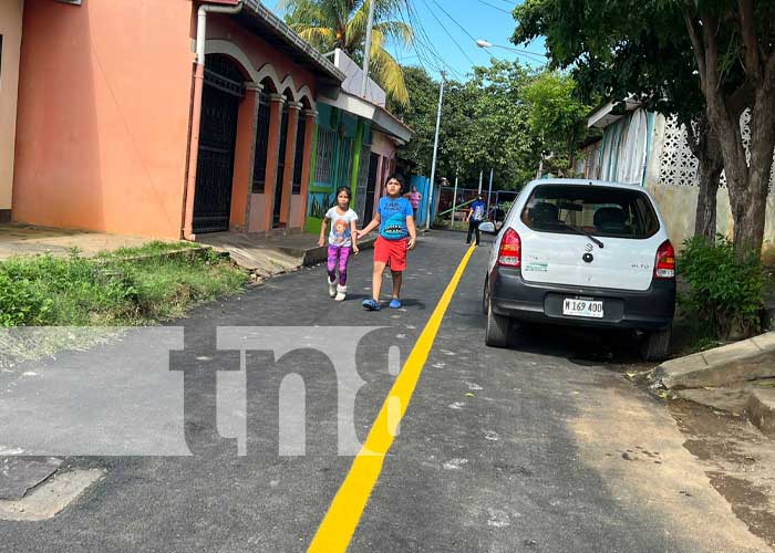 Nuevas calles en el barrio Georgino Andrade, en Managua