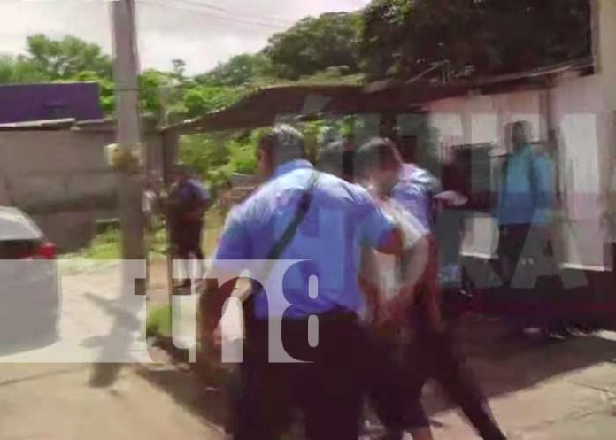 Momentos de captura de homicida en Managua