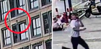 ¡Héroe! Atrapa a niña que cayó de un edificio en china