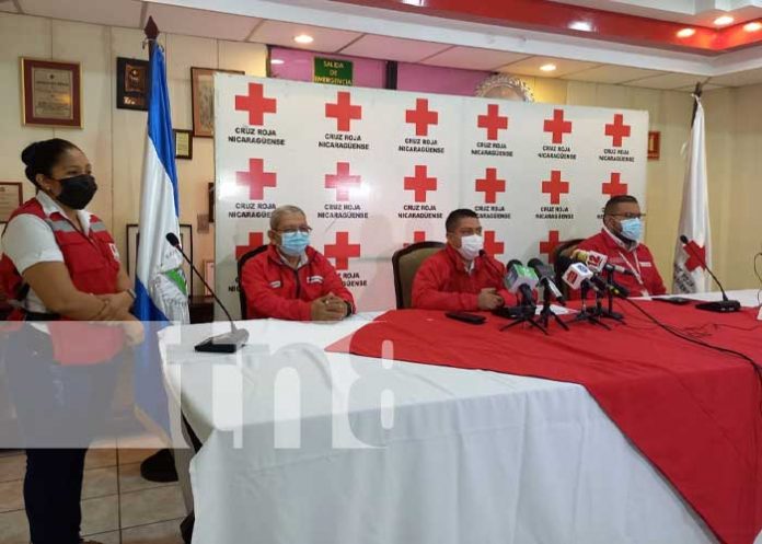 Conferencia de prensa de Cruz Roja Nicaragüense, desde Managua