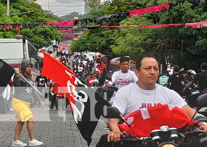 Celebración por el 43/19 en el Distrito VII de Managua