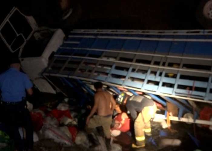 Fatal accidente de tránsito en La Garita Norte, Managua