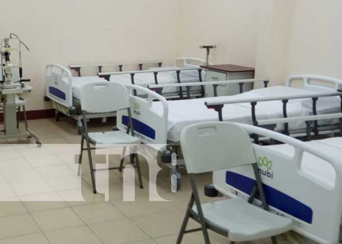 Sala de hospitalización en el CNAO de Nicaragua