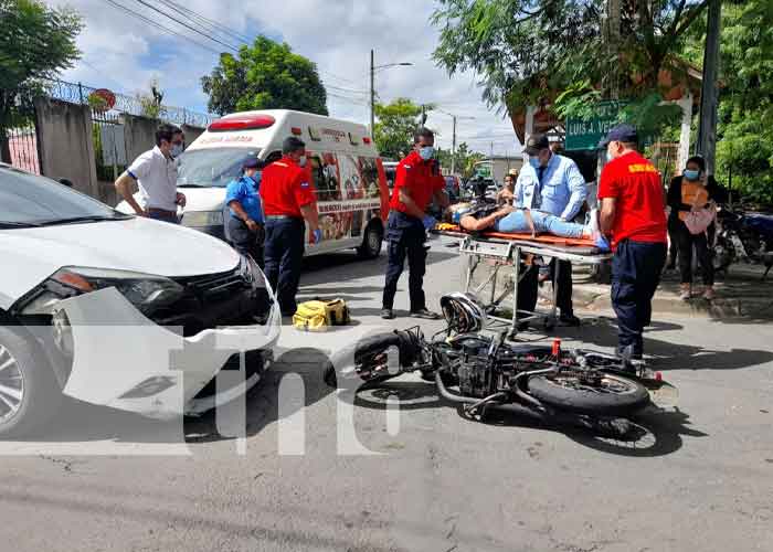 Accidente de tránsito en sector de los Juzgados de Managua