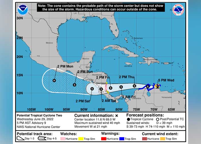 Ciclón tropical mantiene en máxima alerta a Nicaragua y Costa Rica
