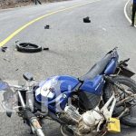 Escena de accidente de tránsito en Quilalí, Nueva Segovia