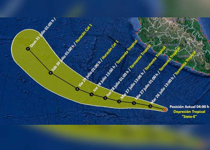 Tormenta tropical Frank se forma frente las costas del Pacífico de México