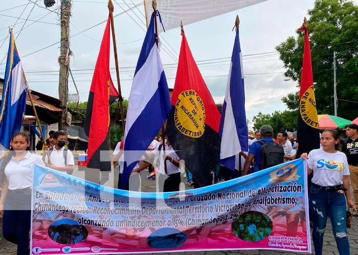 Chinandega conmemoró el aniversario de la Cruzada Nacional de Alfabetización