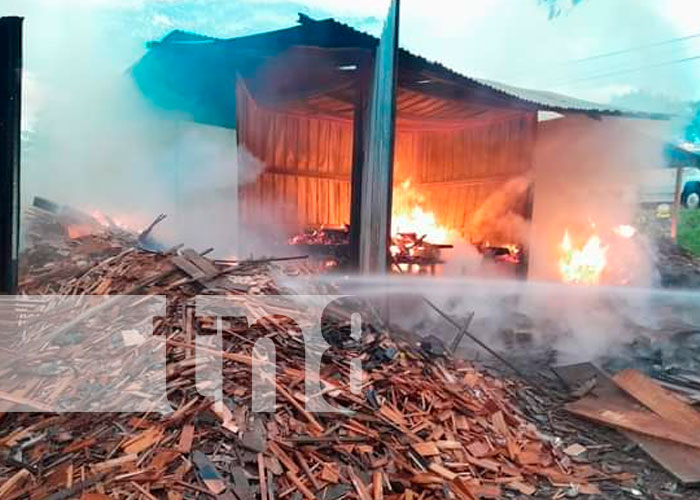 Registran fuerte incendio en Condega, Estelí