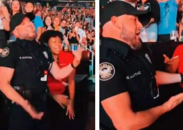 ¡Diablos Policía! Se roba el show al bailar en concierto de Daddy Yankee