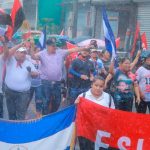 Siuna: Bajo la lluvia realizaron marcha para honrar la gesta de Pancasán