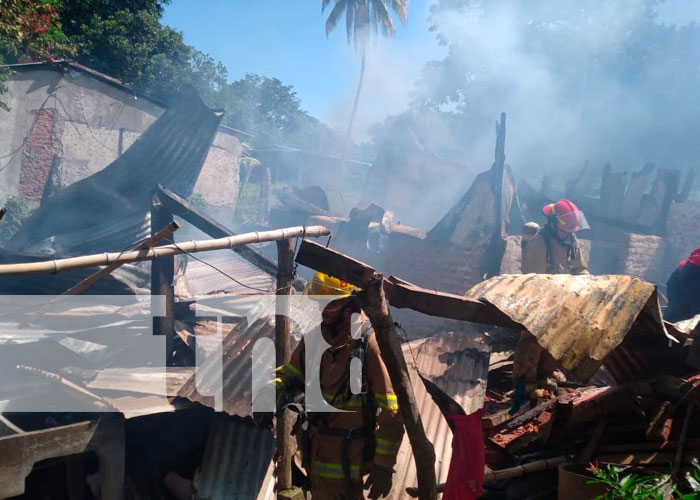Dos familias de Rivas fueron afectadas tras voraz incendio en sus viviendas