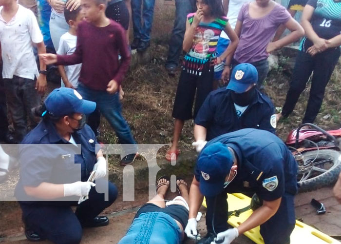 Tres lesionados tras choque de dos motos en el Municipio del Ayote, Chontales