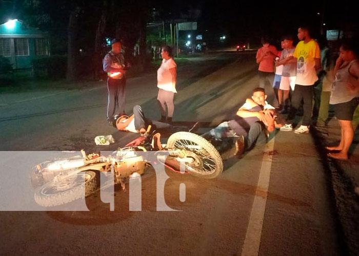 Dos personas terminan lesionadas en un accidente en Nandaime