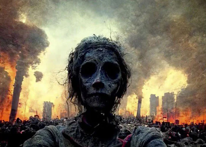 Inteligencia artificial crea imágenes a partir de la frase "Selfie del fin del mundo"