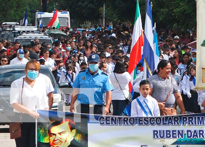 Las calles de la ciudad de Somoto se vistieron con los colores de la patria