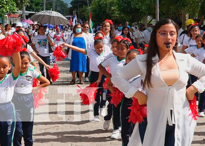 Las calles de la ciudad de Somoto se vistieron con los colores de la patria