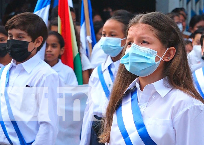 Las calles de la ciudad de Somoto se vistieron con los colores de la patria