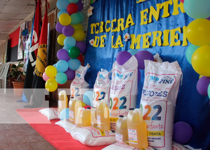 Colegios de Matagalpa reciben Merienda Escolar 2022