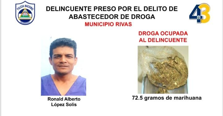 Policía de Rivas encarcela a 6 presuntos delincuentes 