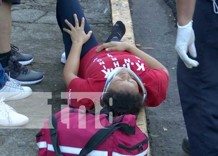 Lesionados por accidente de tránsito en Managua