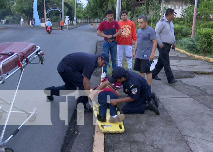 Lesionados por accidente de tránsito en Managua