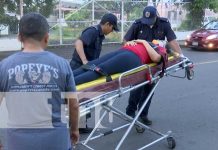 Lesionados por accidente de tránsito en Managua
