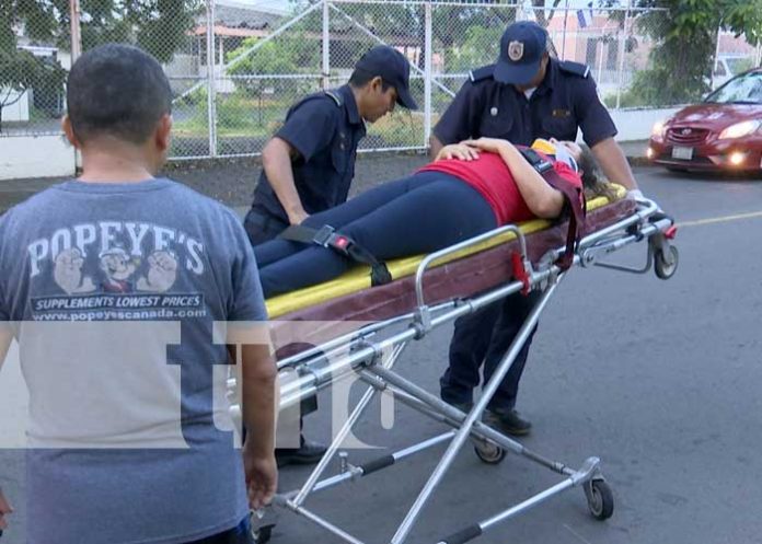 Lesionados por accidente de tránsito en Managua