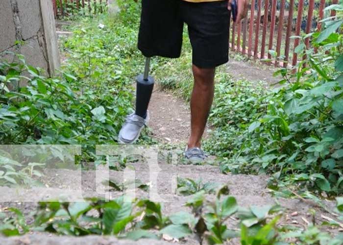 Kenny Obregón, quien perdió una pierna tras un accidente en Nicaragua