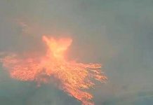 ¡Como sacado del infierno! Se forma enorme “tornado de fuego" en California
