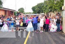 Inauguración de nuevas calles en Batahola Sur, Managua