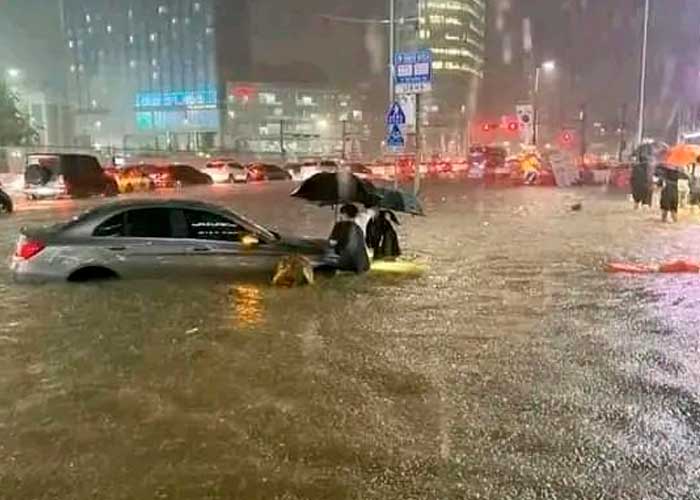 Siete muertos y seis desaparecidos tras torrenciales lluvias en Corea del Sur