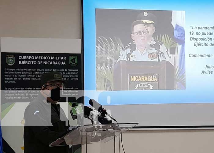 Exhibición del informe del Cuerpo Médico Militar de Nicaragua
