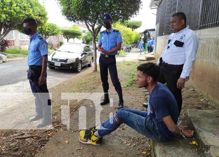 Ladrón capturado tras actuar delictivo en Managua
