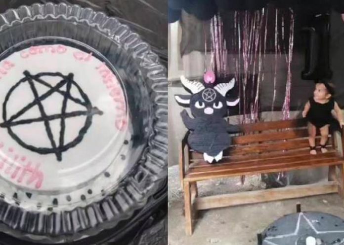 Realiza fiesta 'satánica' a hija para festejar su primer año