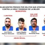 Sujetos presos por ser presuntos delincuentes en Jinotega
