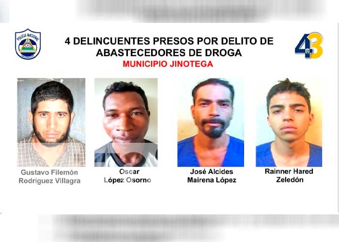 Tras las rejas 12 delincuentes de alta peligrosidad en Jinotega