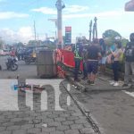 Accidente de tránsito con caponera y ciclista en Managua