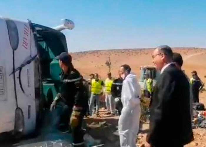 Al menos 23 pasajeros muertos y 36 heridos tras dantesco choque en Marruecos