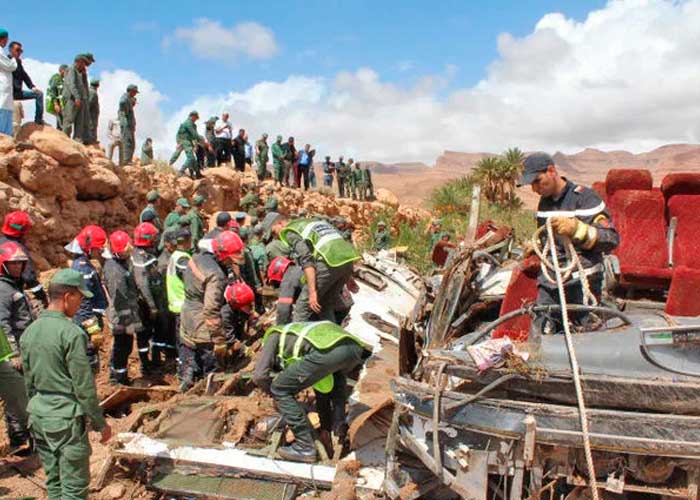 Al menos 23 pasajeros muertos y 36 heridos tras dantesco choque en Marruecos