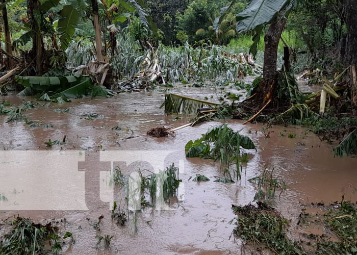 Afectaciones por lluvias en una comunidad de Matiguás