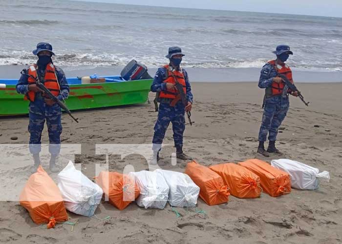 Golpe al narcotráfico gracias a la Fuerza Naval del Ejército de Nicaragua