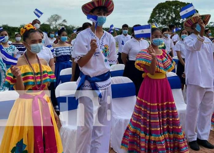 Acto en la Hacienda de San Jacinto, por las fiestas de Patria Libre en Nicaragua