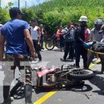 Escena de accidente de tránsito en Carretera Quilalí-Wiwilí