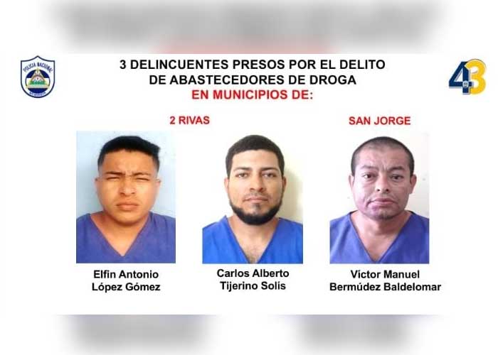 Captura de delincuentes en Rivas