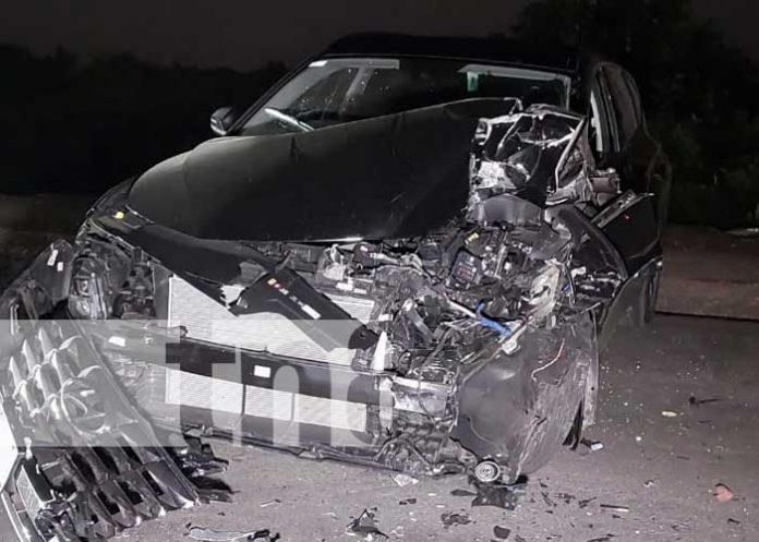 Escena de accidente de tránsito en Carretera Panamericana Norte, Tipitapa