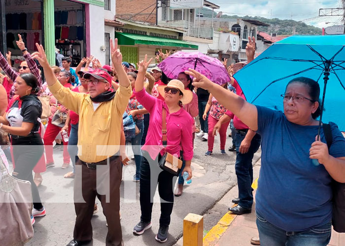 Matagalpa realiza caminata en respaldo al Frente Sandinista