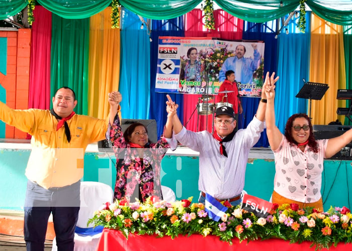 Familias de Nagarote respaldan la fórmula de candidatos a alcalde y vicealcalde