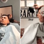 ¿Nueva moda? Barbero besa a sus clientes durante el corte de cabello