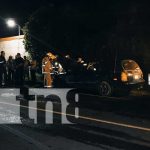 Vehículo se incendia sobre la Carretera San Marcos-Las Esquinas